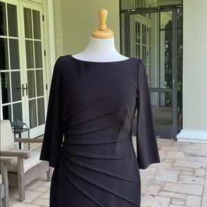 David Meister Black 3/4 Sleeve Dress
